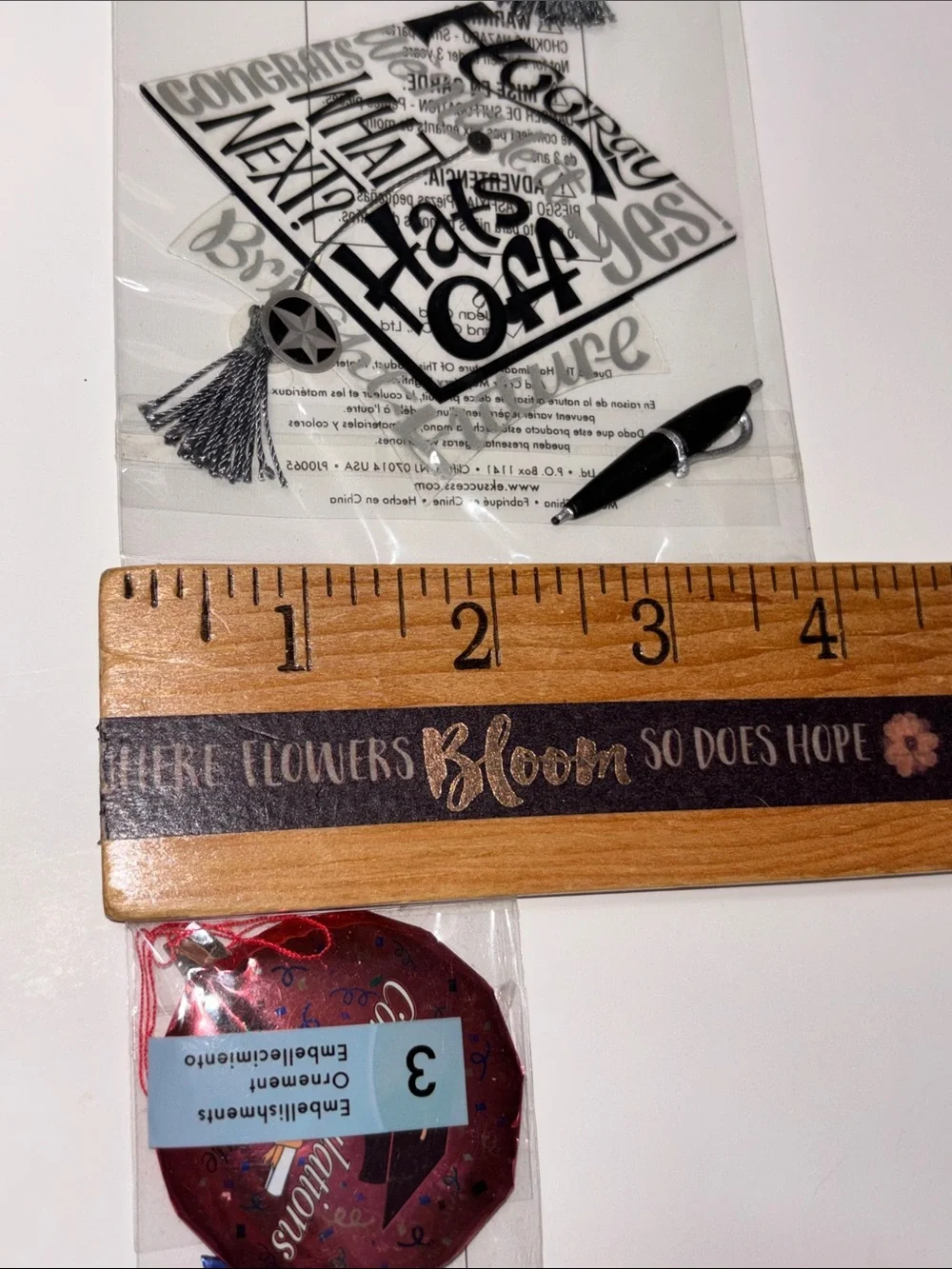 Jolee's Black Graduation Caps With Scrapbooking Stickers Graduation Balloons